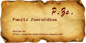Panitz Zseraldina névjegykártya